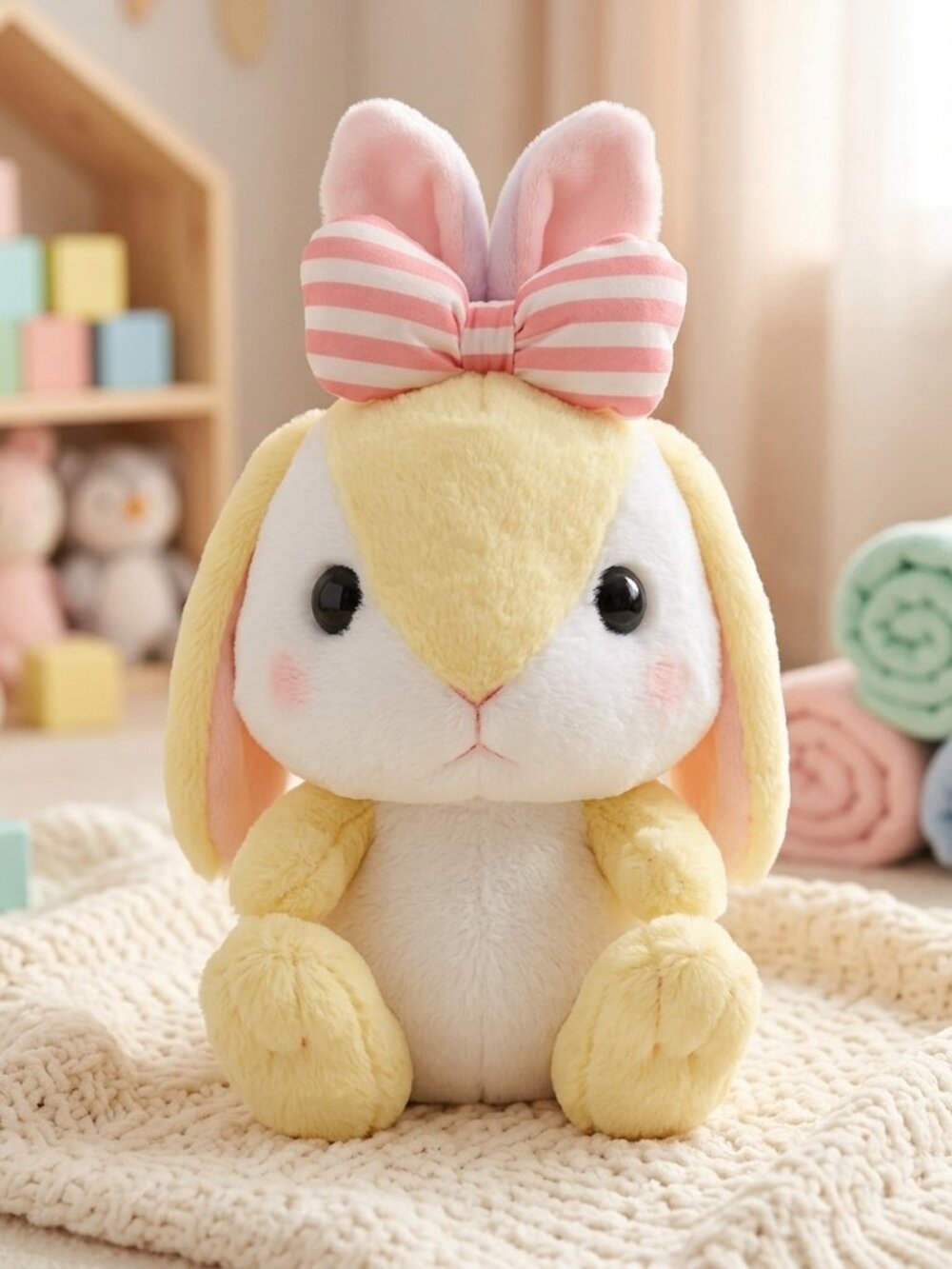 Pote Usa Loppy Bunny Jumbo Plush (Yellow)